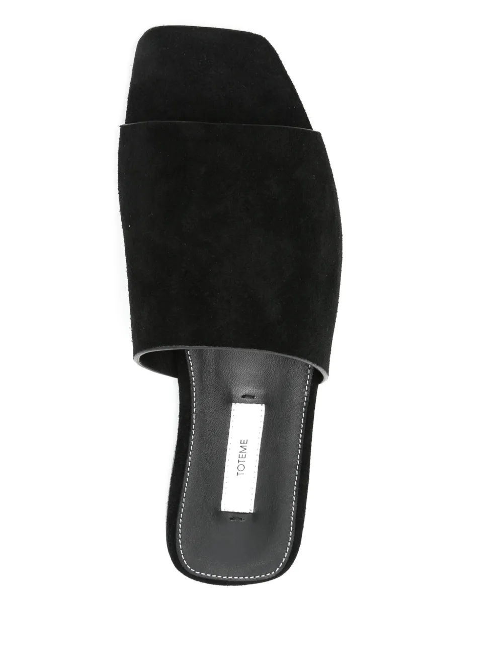 TOTEME velour-leather sandals Black