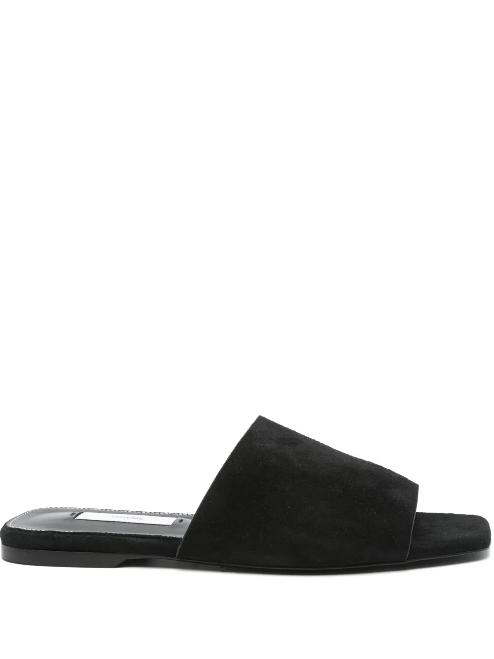 TOTEME velour-leather sandals Black