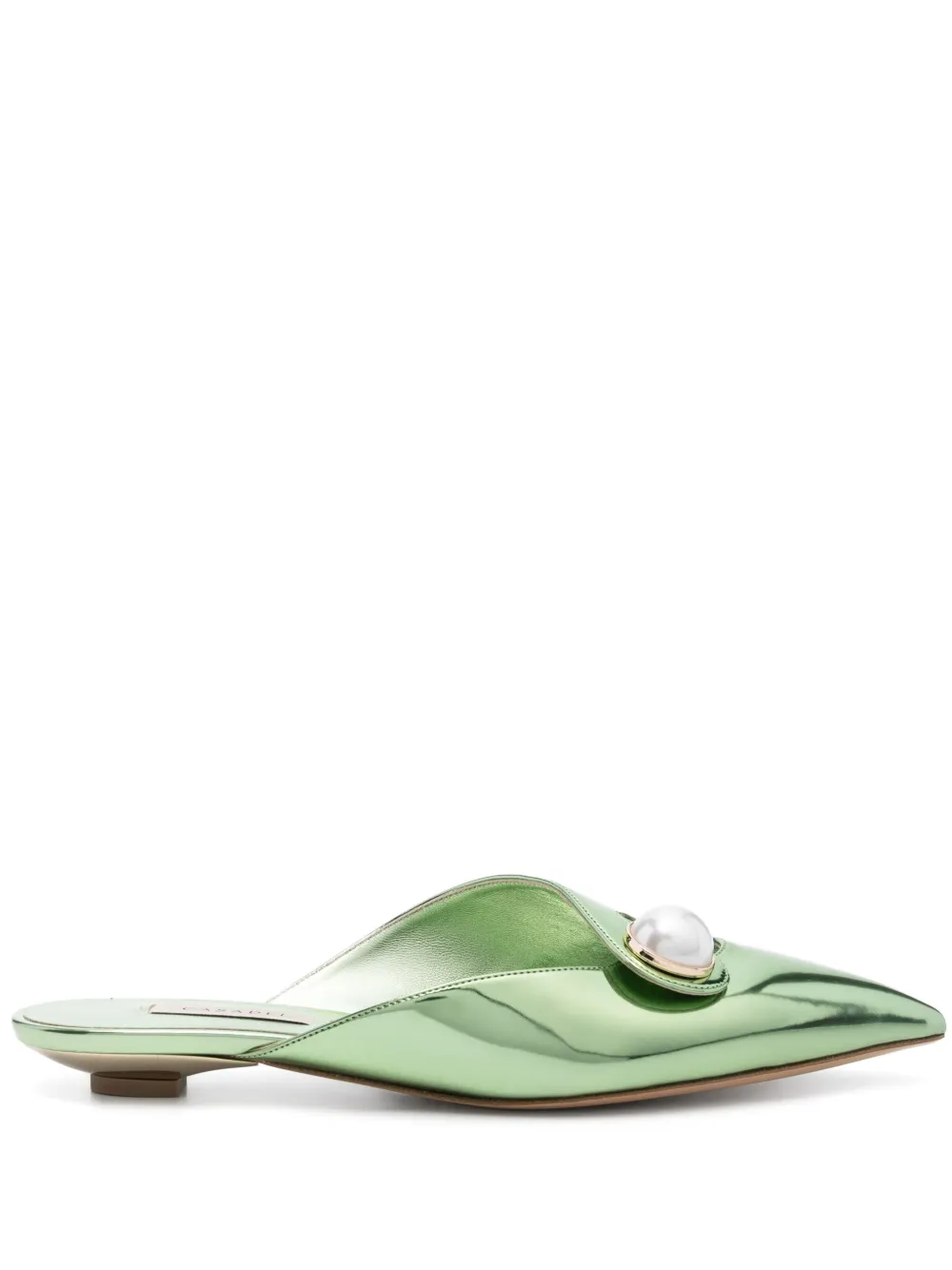 Casadei Blade platte muiltjes Groen