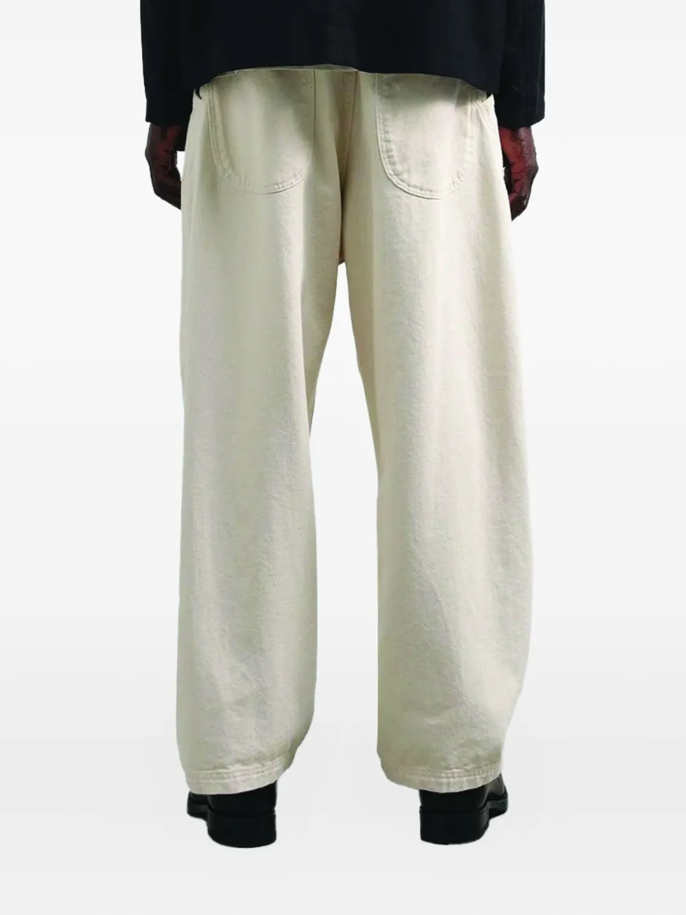 Ymc You Must Create Twisted Straight-leg Trousers In White