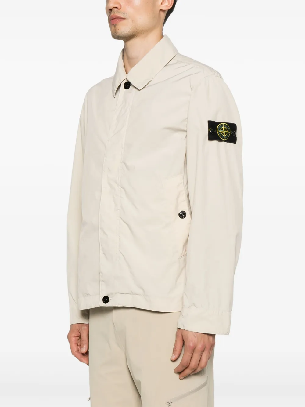 Stone Island Jack met Compass-logopatch Beige