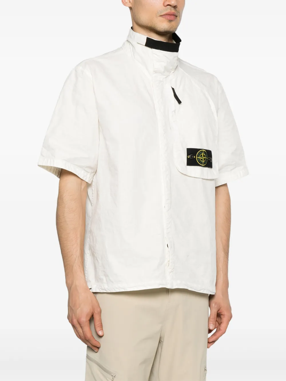 Stone Island Overhemd met Compass-logopatch Wit