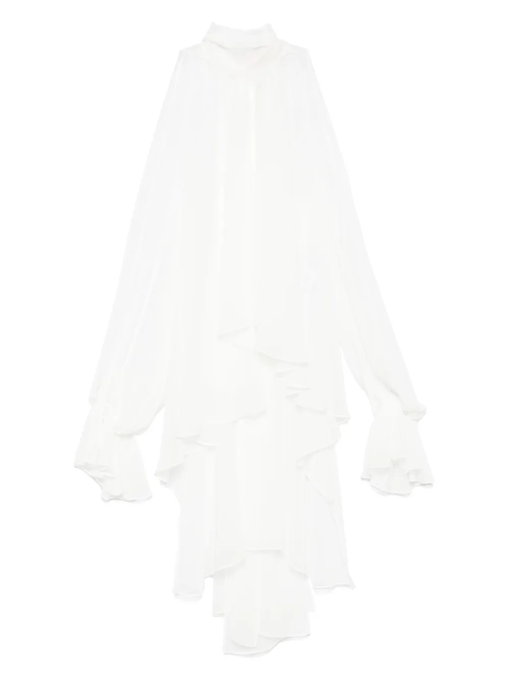 Blumarine Gedrapeerde blouse Wit