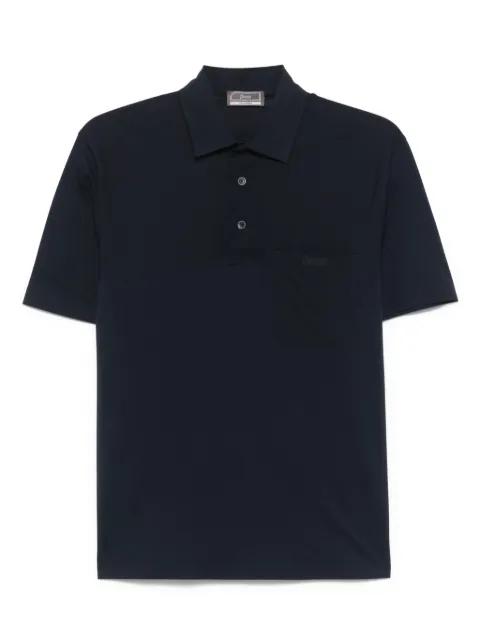 Herno playera tipo polo con logo en relieve