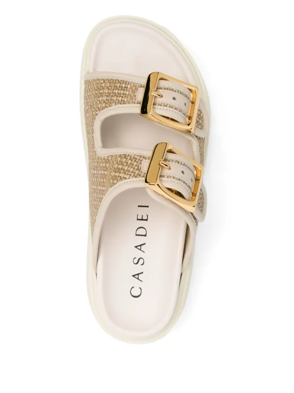 Casadei Birky Ale round-toe Sandals | Neutrals | FARFETCH GE