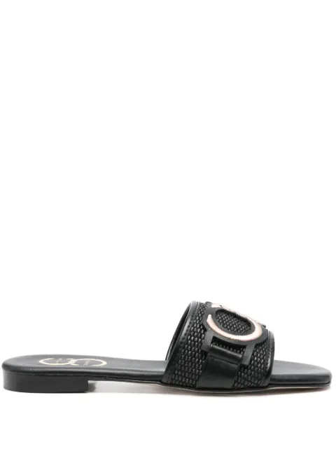 Casadei sandalias con parche del logo