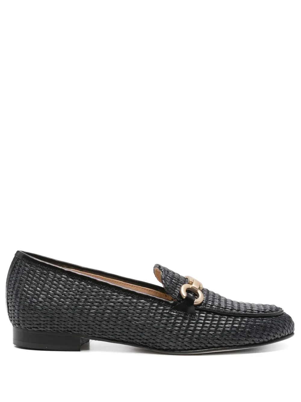 Casadei logo-plaque loafers Black