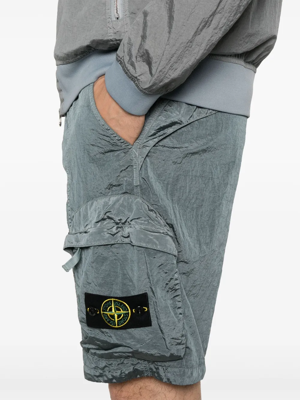 Stone Island Shorts met Compass-logopatch Grijs