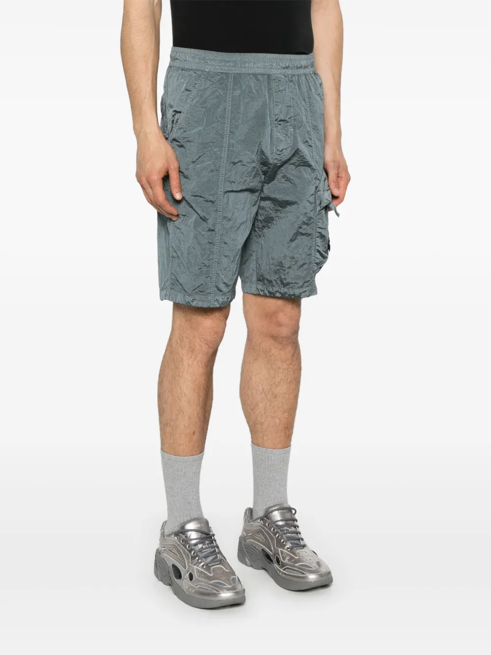 Stone Island Shorts met Compass-logopatch Grijs