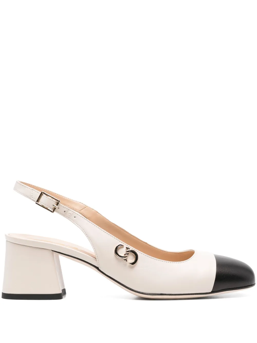 Casadei 50mm slingback pumps Beige
