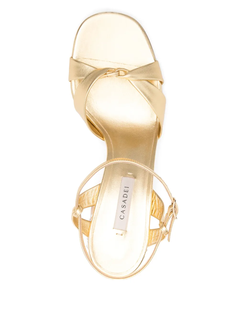 Casadei 80mm crystal-embellished sandals Gold
