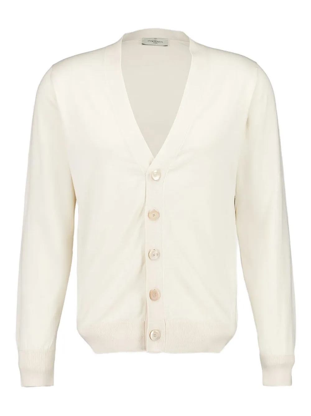 Piacenza Cashmere buttoned V-neck cardigan | Neutrals | Image 1