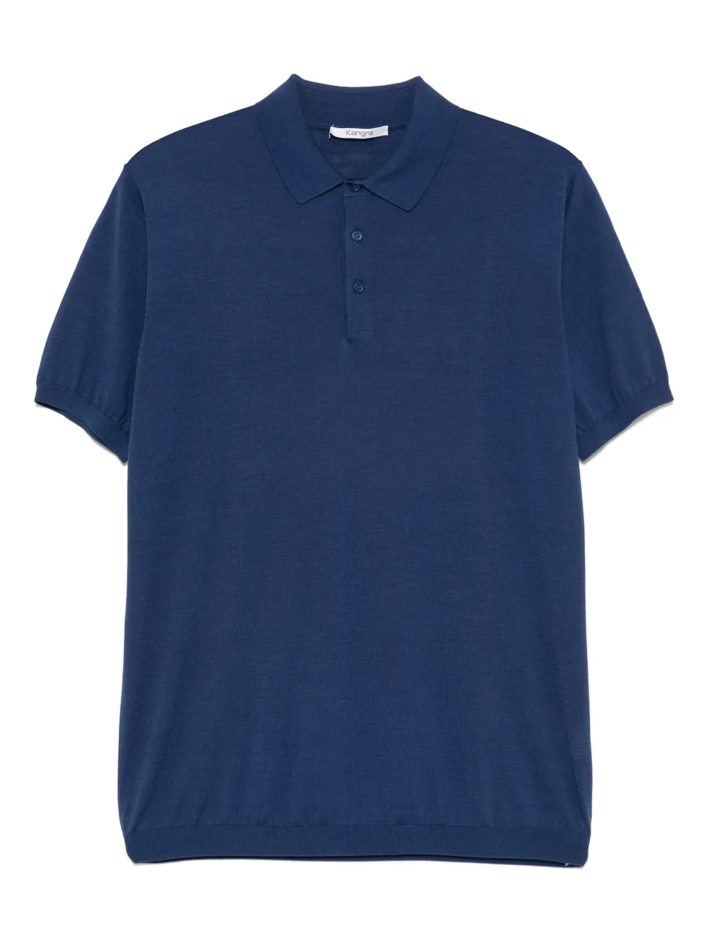 Kangra fine-knit polo shirt | Blue | Image 1