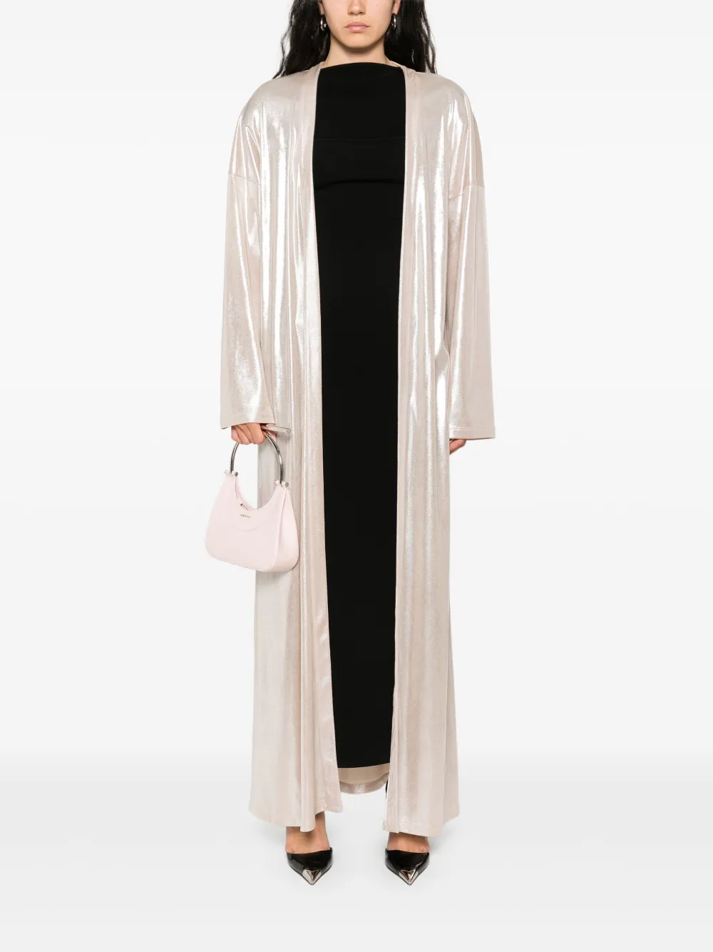 mvp wardrobe lamé coat | Single Breasted Coats | Image 2