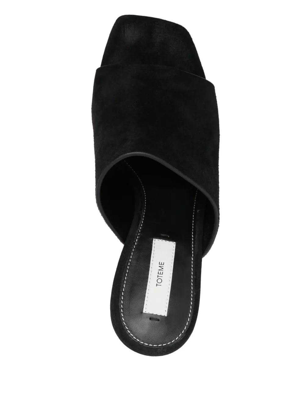 TOTEME 90mm velour mules Black