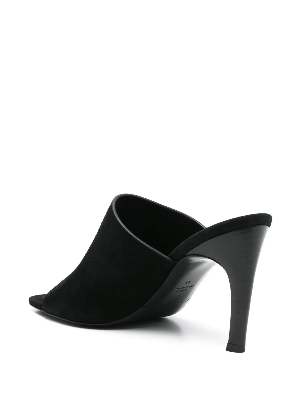 TOTEME 90mm velour mules Black