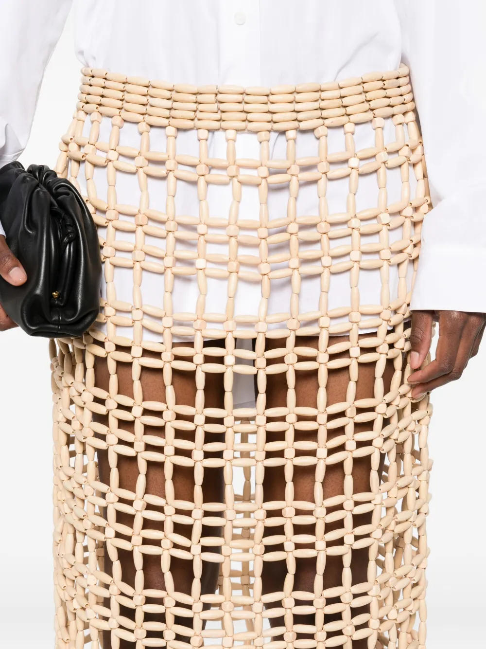 TOTEME Midi-rok met kralen Beige