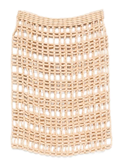 TOTEME beaded grid midi skirt
