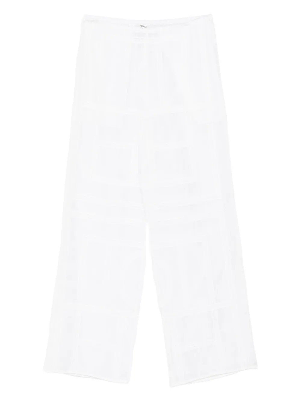 TOTEME monogram crochet trousers | White | Image 1