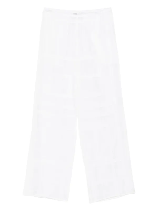 TOTEME モノグラム クロシェパンツ | ホワイト | FARFETCH JP