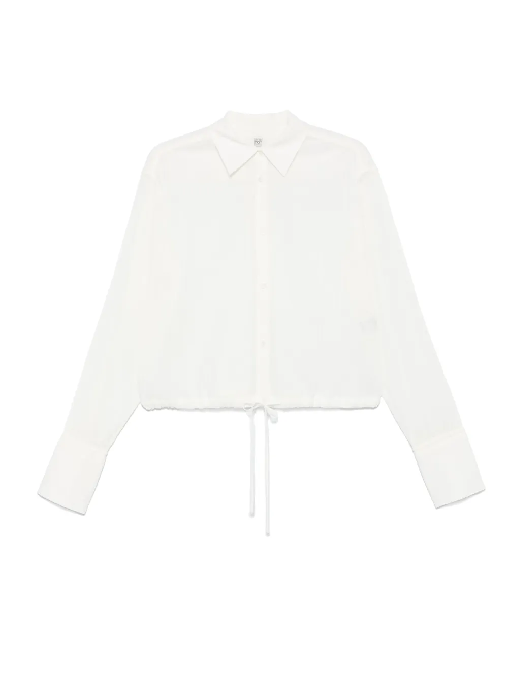 TOTEME drawstring-hem shirt | Neutrals | Image 1