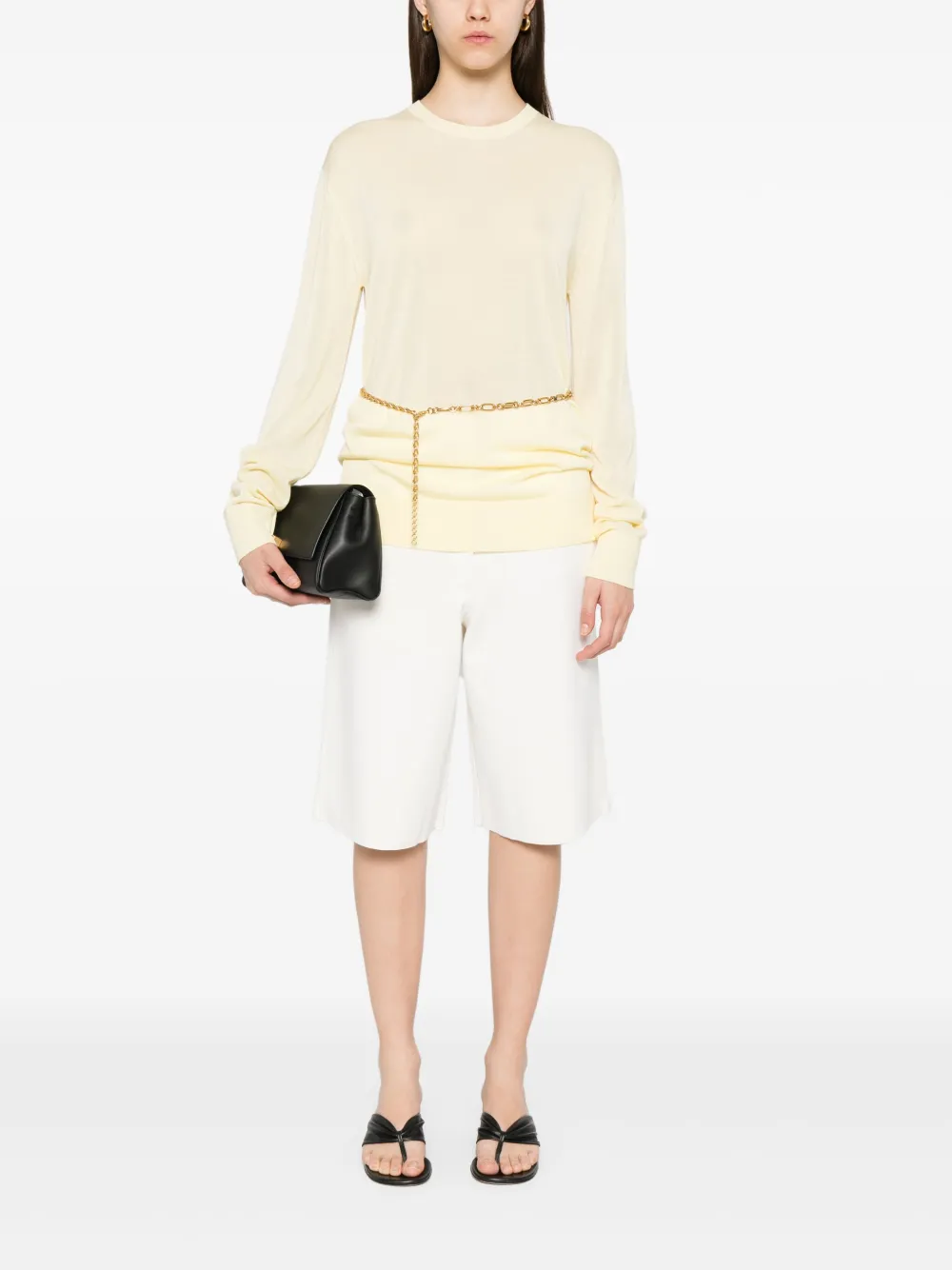 Shop Totême Fine-knit Shorts
