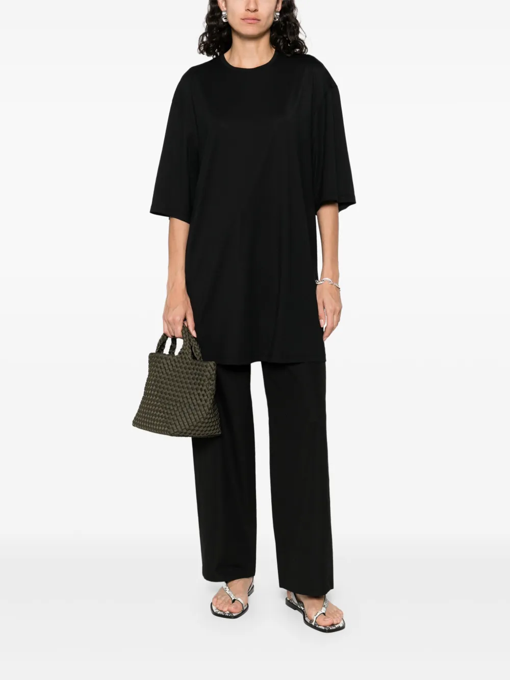 TOTEME T-shirtjurk met studs - Zwart