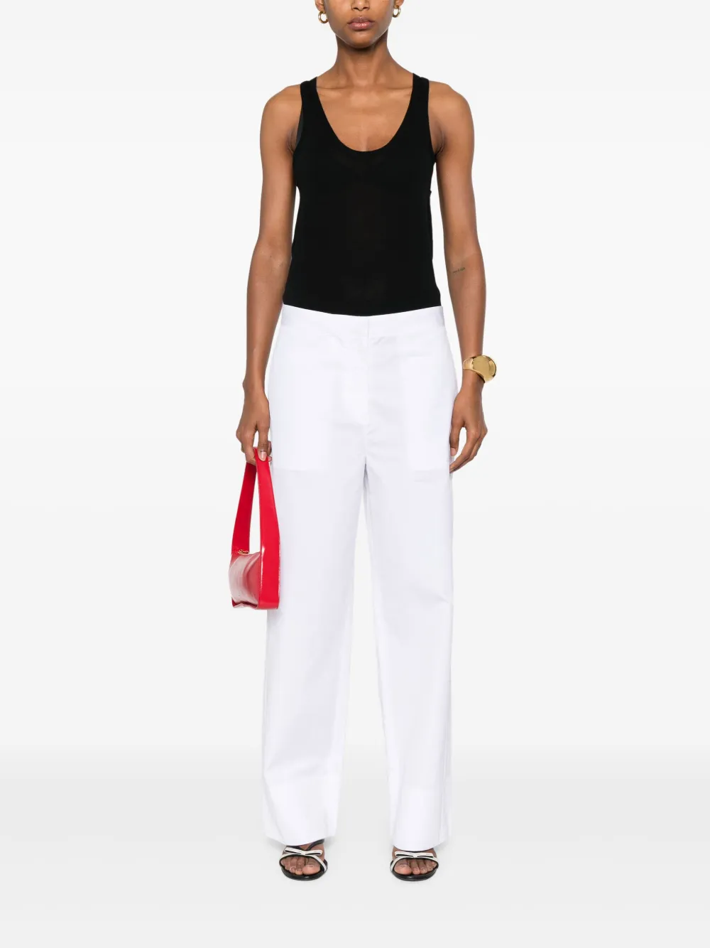 TOTEME Broek met gedraaide afwerking - Wit