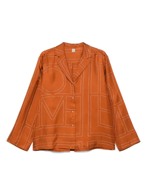 TOTEME monogram-pattern silk shirt 