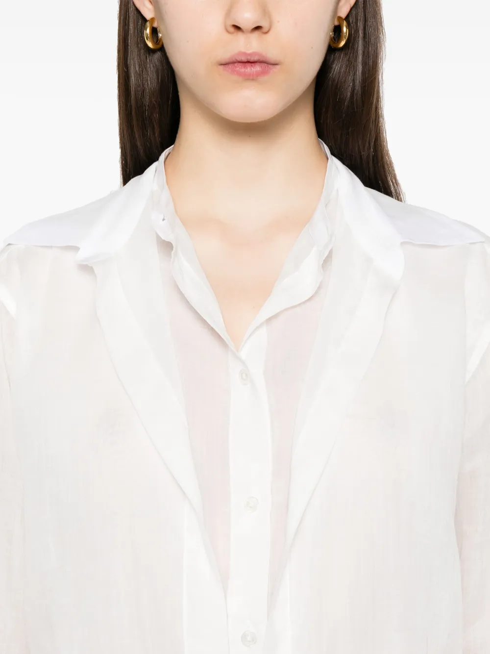 TOTEME blouse met dubbele kraag Wit