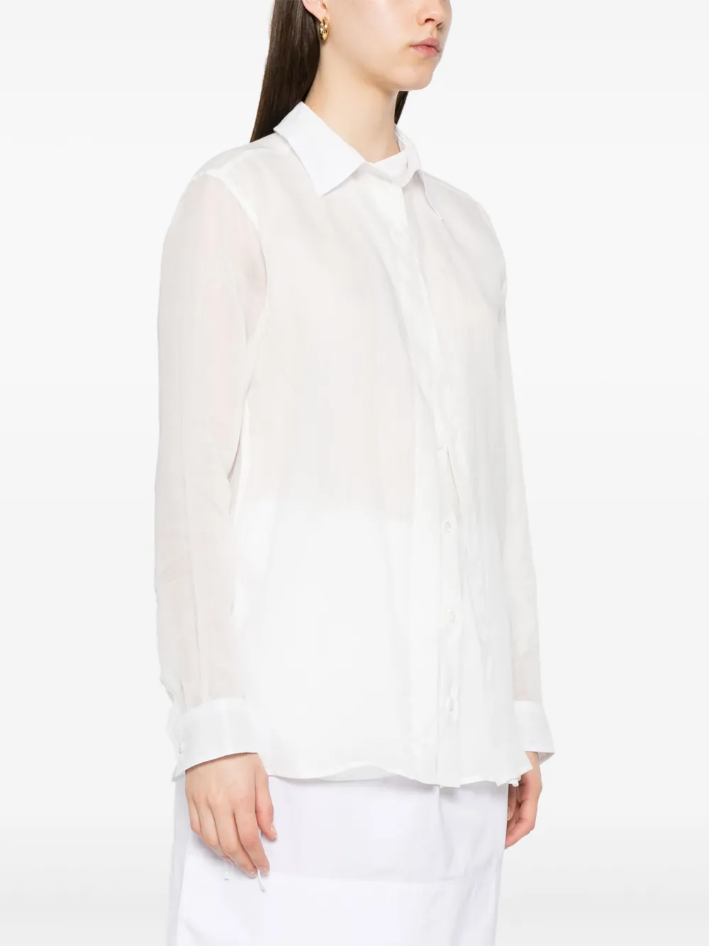TOTEME blouse met dubbele kraag Wit