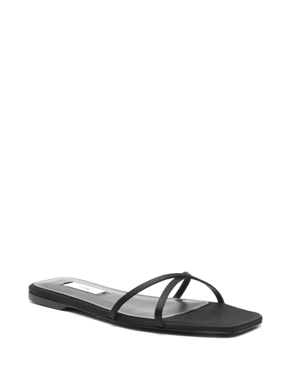 TOTEME satin crossover sandals Black