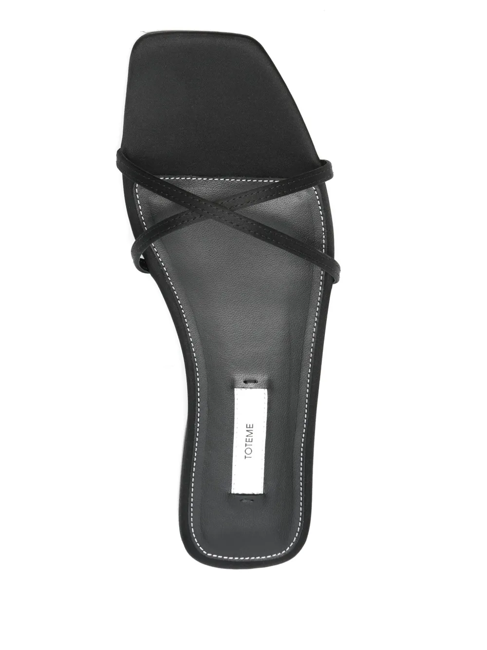 TOTEME satin crossover sandals Black