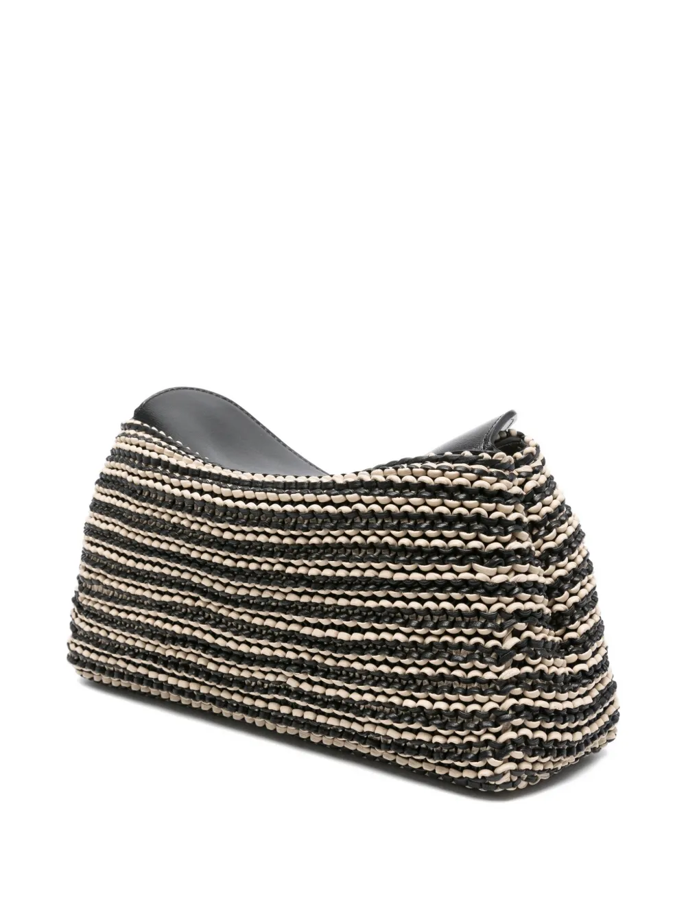 TOTEME woven leather clutch - Zwart