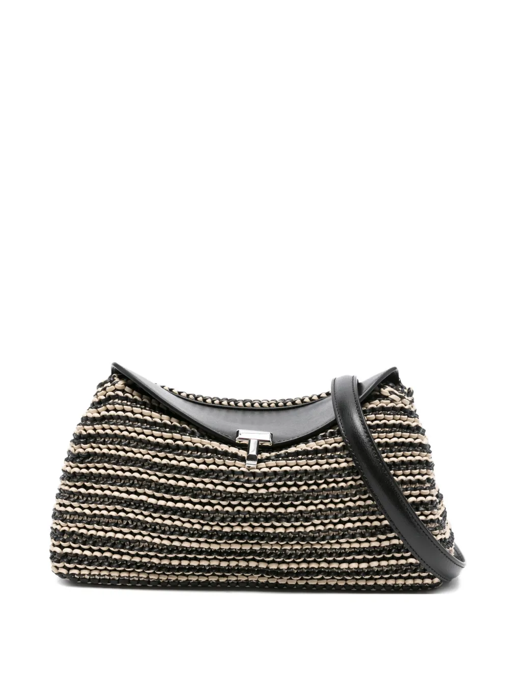 TOTEME Geweven leren clutch Zwart