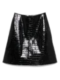 TOTEME crocodile-embossed skirt - Black