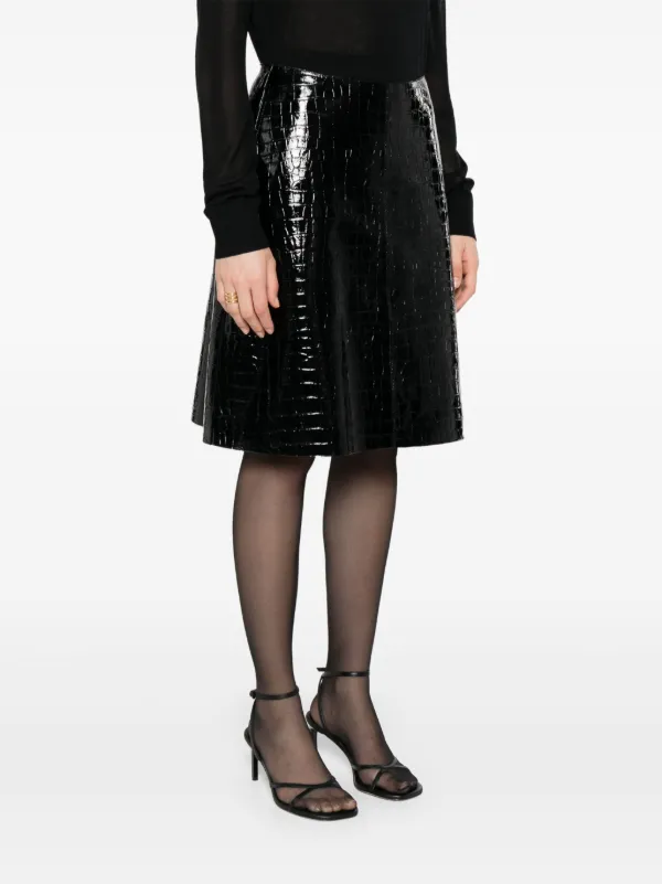 スカート TOTEME Woman Skirt Black 251WRB4288FB0026 001 Black canvas low-waist straight long skirt – Daniello.com