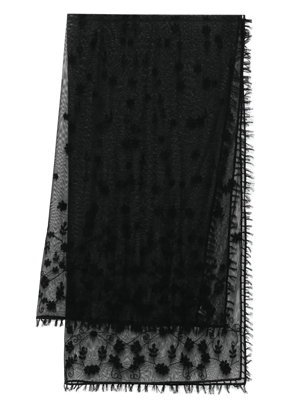 TOTEME tulle shawl Zwart