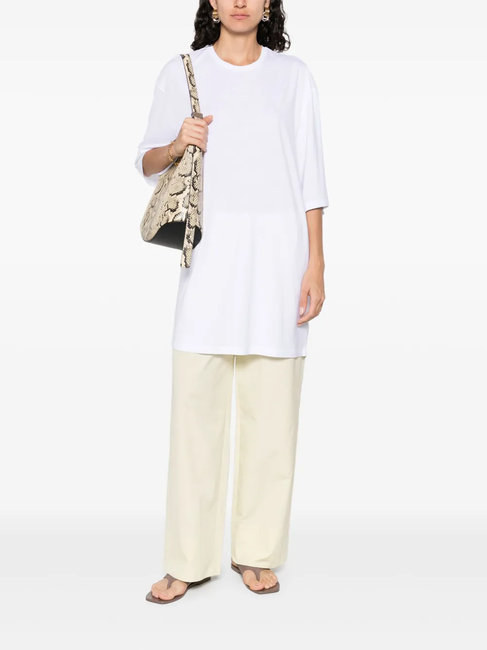 TOTEME T-shirtjurk met studs - Wit