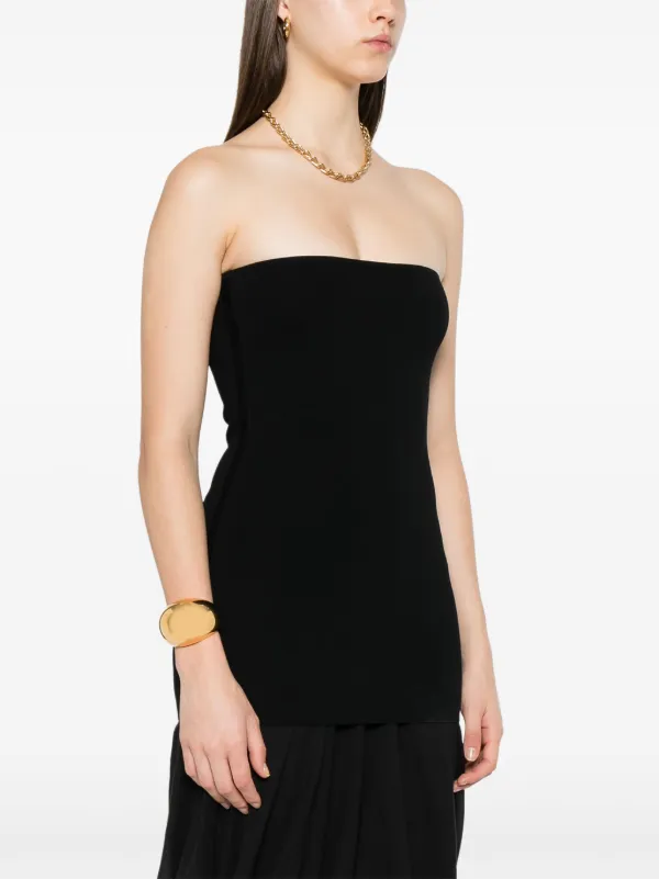 TOTEME Knitted Tube Top Black FARFETCH UK