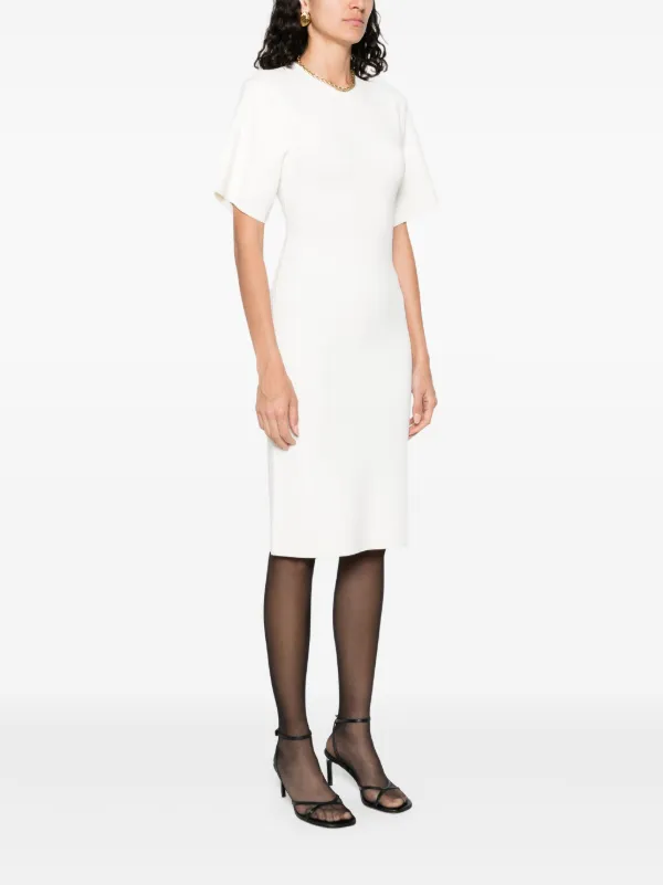 TOTEME fine-knit Midi Dress | White | FARFETCH GE