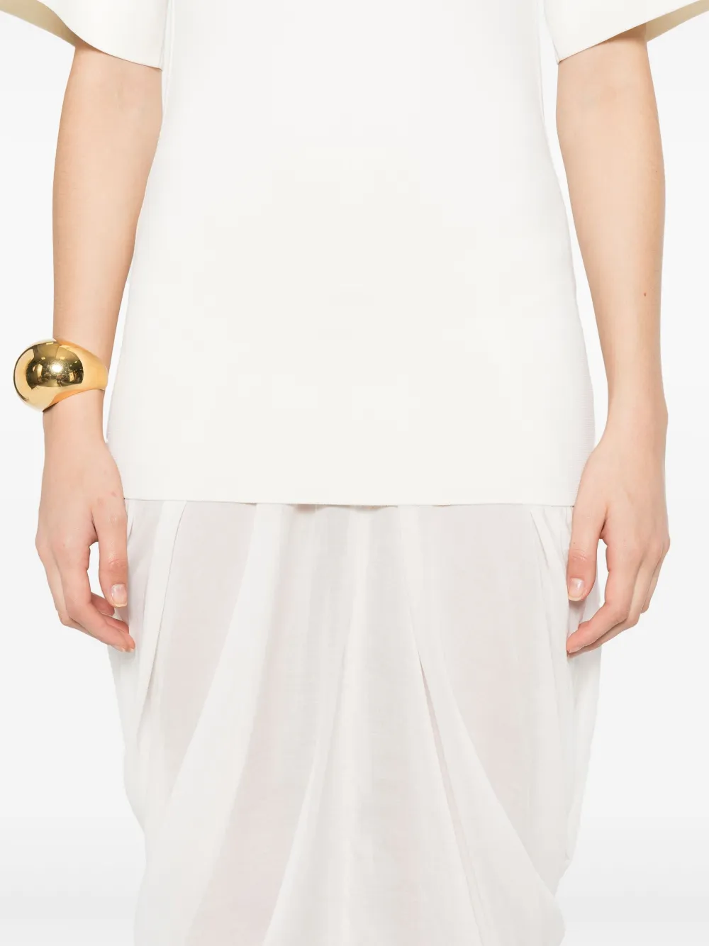 TOTEME T-shirtjurk met vlakken Beige