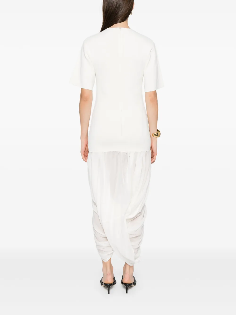 TOTEME T-shirtjurk met vlakken Beige