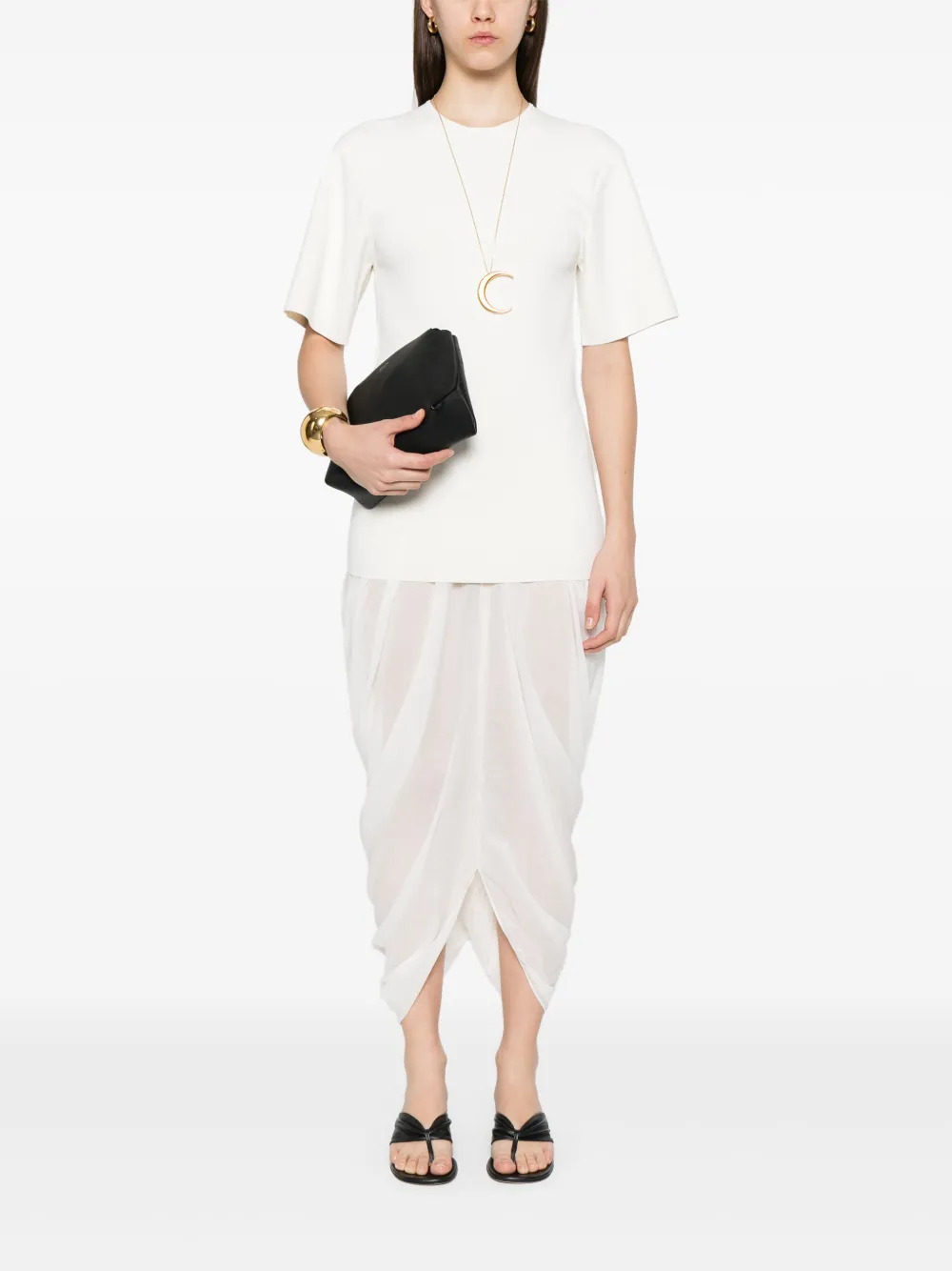 TOTEME panelled T-shirt dress - Beige