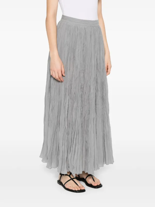 スカート TOTEME CRINKLED PLISSE SKIRT Crinkled plissé skirt black – TOTEME