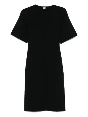 Bompard - Black Knitted Midi T-Shirt Dress for Women - size M INT - 24S Bompard - Black Knitted Midi T-Shirt Dress for Women - size M INT - 24S