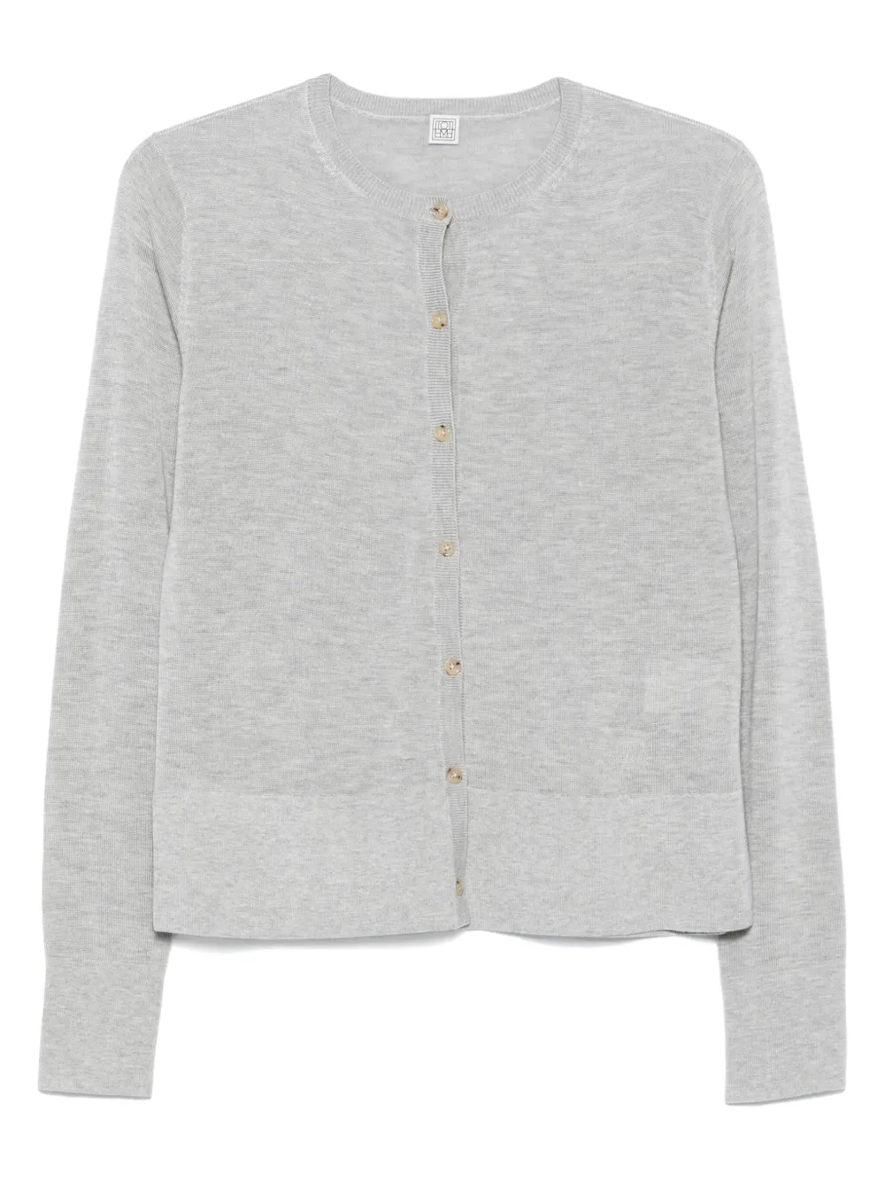 TOTEME Fijngebreid vest GREY MELANGE 074