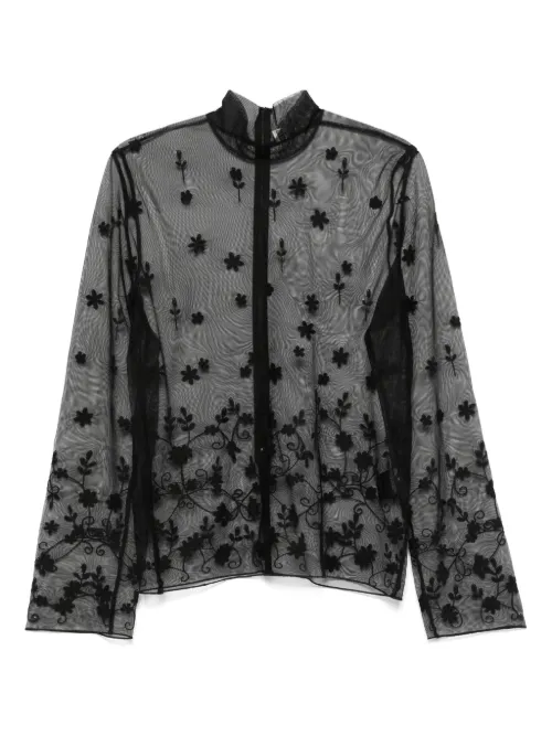 Chemise à fleurs brodées - TOTEME - Modalova