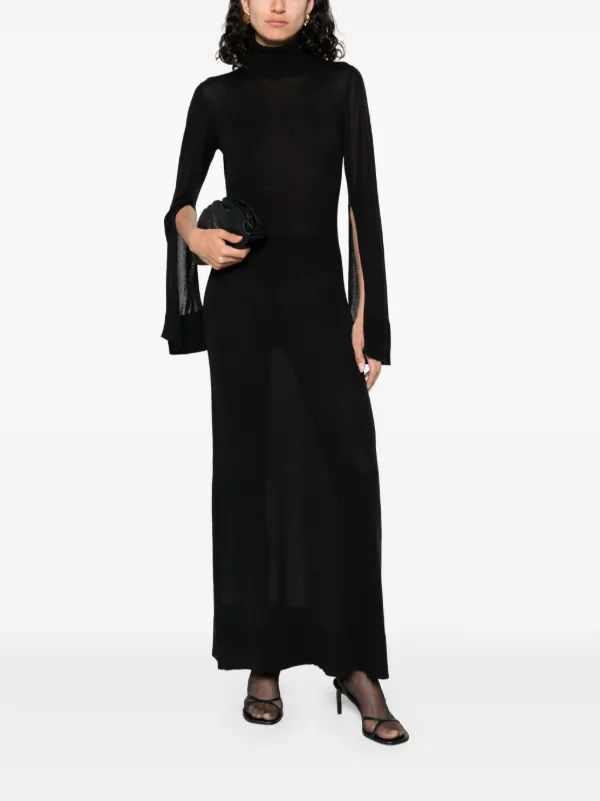 TOTEME Slit Sleeve Knit Dress - Black