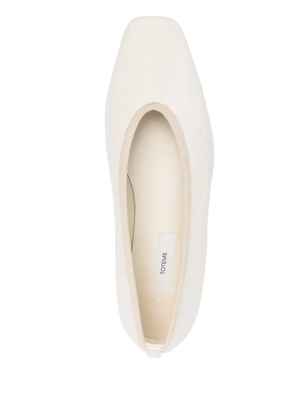 TOTEME crocodile-embossed ballet flats Neutrals